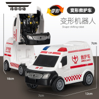 拓斯帝诺120救护车警车玩具车碰撞变形儿童机器人汽车模型男孩撞击惯性车