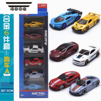 拓斯帝诺合金仿真迷你跑车回力小汽车玩具车模型警车消防套装儿童男孩礼物