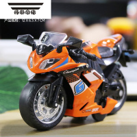 拓斯帝诺仿真合金回力摩托车玩具模型宝宝声光儿童玩具赛车男孩礼物小汽车