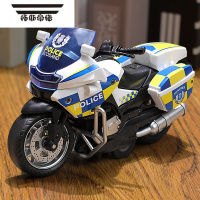 拓斯帝诺仿真铁骑摩托车回力合金车模型灯光声效赛车男孩儿童玩具礼物