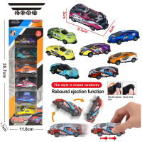 拓斯帝诺儿童弹射360翻转赛车合金属铁皮撞击回力迷你小汽模型男女孩玩具