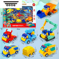 拓斯帝诺正版百变校巴超学先锋汽车歌德回力工程车套装男孩哥德儿童玩具车