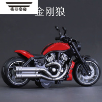 拓斯帝诺仿真铁骑摩托车回力合金车模型灯光声效赛车3岁男孩儿童玩具礼物