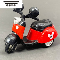 拓斯帝诺合金卡通小摩托车儿童玩具回力行驶三轮可爱踏板车宝宝玩具礼物车