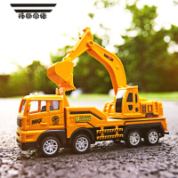 拓斯帝诺儿童小汽车工程车玩具车套装挖掘机搅拌车挖土机惯性滑行回力模型