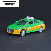 拓斯帝诺合金出租车模型儿童回力玩具车宝宝金属双开门小汽车北京现代的士
