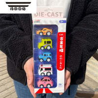 拓斯帝诺儿童玩具合金车Q版回力汽车模型宝宝惯性巴士迷你工程车赛车跑车