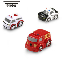 拓斯帝诺汽车闯关大冒险玩具配件轨道汽车大楼小火车停车场跑车套餐 城市救援3辆 官方标配