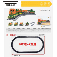拓斯帝诺中国火车系列高铁蒸汽轨道城市列车复号拼装玩具礼物模型男孩 BNSF重型火车+1套轨道
