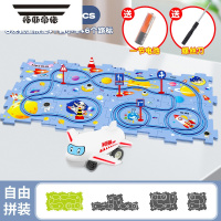 拓斯帝诺儿童益智轨道车玩具拼图二合一汽车diy拼装自动汽车滑行宝宝男孩 太空[升级版8片]✅[益智拼图 三年质保] 官方