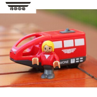 拓斯帝诺塑料磁性红色蓝色电动小火车轨道玩具 搭配轨道电动火车头带人偶 带司机电动火车头
