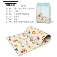 拓斯帝诺婴之力爬行垫幼儿宝宝室内加厚轨道游戏地垫可折叠双面防水野餐垫 动物+交通 0.5厘米厚 M1爬行垫 180cm*
