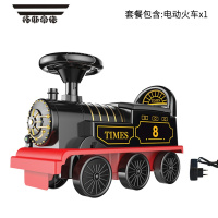 拓斯帝诺儿童电动可坐人小火车男女孩宝宝轨道汽车套装玩具1-3岁礼物童车 复古版充电款电瓶车 单驱动