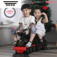 拓斯帝诺儿童电动可坐人小火车男女孩宝宝轨道汽车套装玩具1-3岁礼物童车 复古版带轨道充电款电瓶车+ 复古版可坐人车厢 单