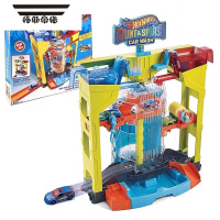 拓斯帝诺美泰竞速赛道套装男孩玩具小跑车轨道电动赛车合金车模 风火轮炫酷变色小车洗车场套装 官方标配