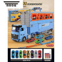 拓斯帝诺儿童汽车玩具男孩3-6岁轨道车男童宝宝女孩益智力动脑5-7生日礼物 [电池版]双赛道卡车-送8车