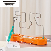 拓斯帝诺儿童专注力训练小玩具火线冲击电子轨道闯关电碰迷宫益智游戏738 橙色[标配版]OPP袋简装