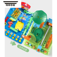 拓斯帝诺儿童益智丛林闯关大冒险滚珠轨道弹珠机桌面亲子互动玩具 贝贝闯关大冒险[2颗钢珠-电商盒]+小贝历险记[2颗钢珠-