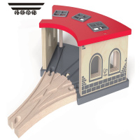 拓斯帝诺火车轨道配件宏伟双吊桥3-6岁儿童益智玩具宝宝轨道配件模型 火车停车站