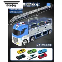 拓斯帝诺儿童玩具车超大号多层变形轨道车弹射收纳合金消防卡车小汽车模型 警察弹射车-变形-收纳-声光早教+18合金车