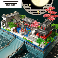 拓斯帝诺苏州园林拼装积木成人高难度中国建筑儿童玩具男孩女拼图生日礼物