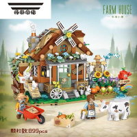 拓斯帝诺居酒屋水产美食店迷你日式街景房子模型女小颗粒积木拼装玩具