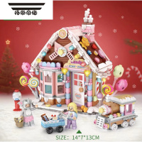 拓斯帝诺兼容积木糖果屋商店拼装玩具少女心童话街景女孩系列礼物