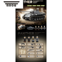 拓斯帝诺一战二战豹式坦克益智六一积木拼装玩具男孩子装甲车模型小颗粒