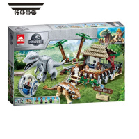拓斯帝诺侏罗纪暴虐霸王龙大战甲龙75941益智拼装积木玩具无彩盒