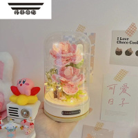 拓斯帝诺花束积木女生系列diy摆件音乐八音盒玩具永生花朵玫瑰花生日礼物