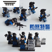 拓斯帝诺兼容军事人仔城市防爆飞虎队飞机武器小男孩拼装积木玩具
