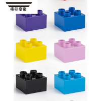 拓斯帝诺兼容大颗粒积木墙零配件儿童益智玩教具2x2厚正方形4孔砖按斤