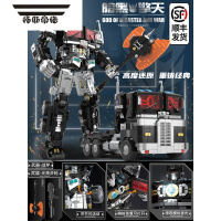拓斯帝诺擎天机甲柱拼装积木可变形机器人金刚男孩子黄蜂儿童玩具模型礼物