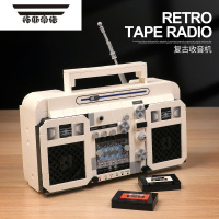 拓斯帝诺中国积木创意复古收音机电话机经典收藏男女孩高难度拼装模型玩具