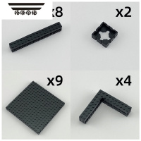 拓斯帝诺小颗粒兼容65806积木墙组合底板MOC人像素画框相框马赛克拼图