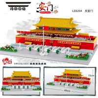 拓斯帝诺中国天安门拼装积木微颗粒益智玩具苏州园林建筑街景天坛儿童礼物