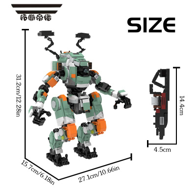 拓斯帝诺泰坦陨落2机甲模型bt7274死外骨骼机甲战士男孩积木玩具模型