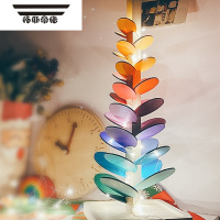 拓斯帝诺ins玩具实木质轨道滚珠宝宝启蒙益智积木彩虹色花瓣智慧树