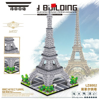 拓斯帝诺中国积木拼装玩具男孩子模型10000颗世界著名埃菲尔铁塔