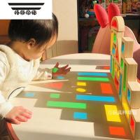 拓斯帝诺德国感光训练玩具创意彩色积木亚克力透光益智声音蒙氏幼儿园教具