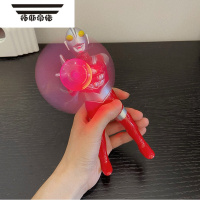 拓斯帝诺抖音奥特曼风扇超人发光小电扇手压便携风扇小型手持风扇礼品玩具 奥特曼风扇红色