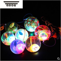 拓斯帝诺闪光水晶球发光弹力球七彩跳跳球地摊地堆货源小礼品发光玩具摆摊 1个带绳子发光弹力球混发