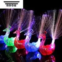 拓斯帝诺义乌广场地摊热卖发光孔雀手指灯儿童礼物夜市货源创意玩具批礼品 发光孔雀50个