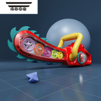 拓斯帝诺儿童电锯强新年齿轮发光音乐刀棒光头宝宝小电动锯男孩剑锯子玩具 发光透明齿轮电锯-红色+螺丝刀送3节5号电池