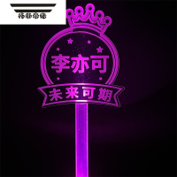 拓斯帝诺毕业晚会手灯定制班级氛围道具加油应援手牌接娃发光荧光棒 长柄款6/可改字