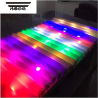 拓斯帝诺七彩荧光棒led电子发光海绵酒吧晚会演唱会定制logo闪光 混色50支