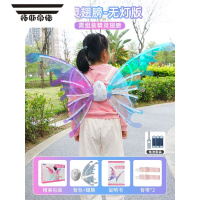 拓斯帝诺网红精灵会飞的蝴蝶翅膀背饰电动小天使女孩发光玩具儿童狗狗礼物 不带闪光灯&带音乐-diy精灵电动翅膀[送可调节背