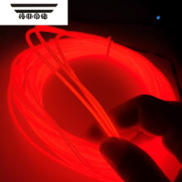 拓斯帝诺超细灯条冷光灯线LED灯带圆USB电池可裁剪DIY模型玩具衣服发光线 鲜红色 10米线+12V电池盒 一键开关/