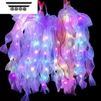 拓斯帝诺七彩泡泡花发光水母泡泡花魔法泡泡棒儿童摆地摊发光玩具义乌商品 发光水母灯2个 颜色随机