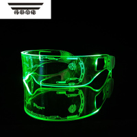 拓斯帝诺LED未来眼镜蹦迪科技炫酷七彩发光眼镜抖音同款酒吧气氛道具眼镜 绿光